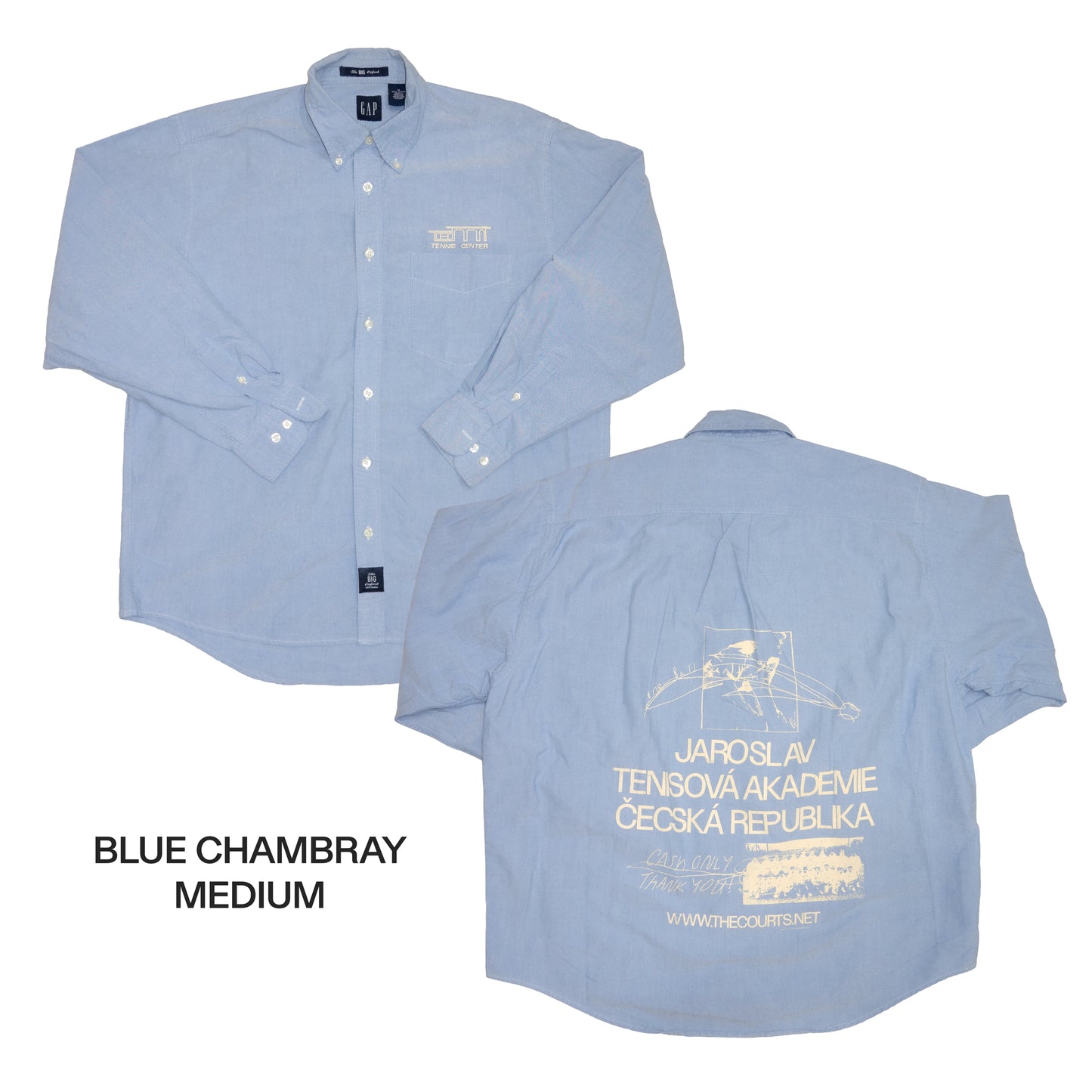 Solid Tennis Center Button-Up