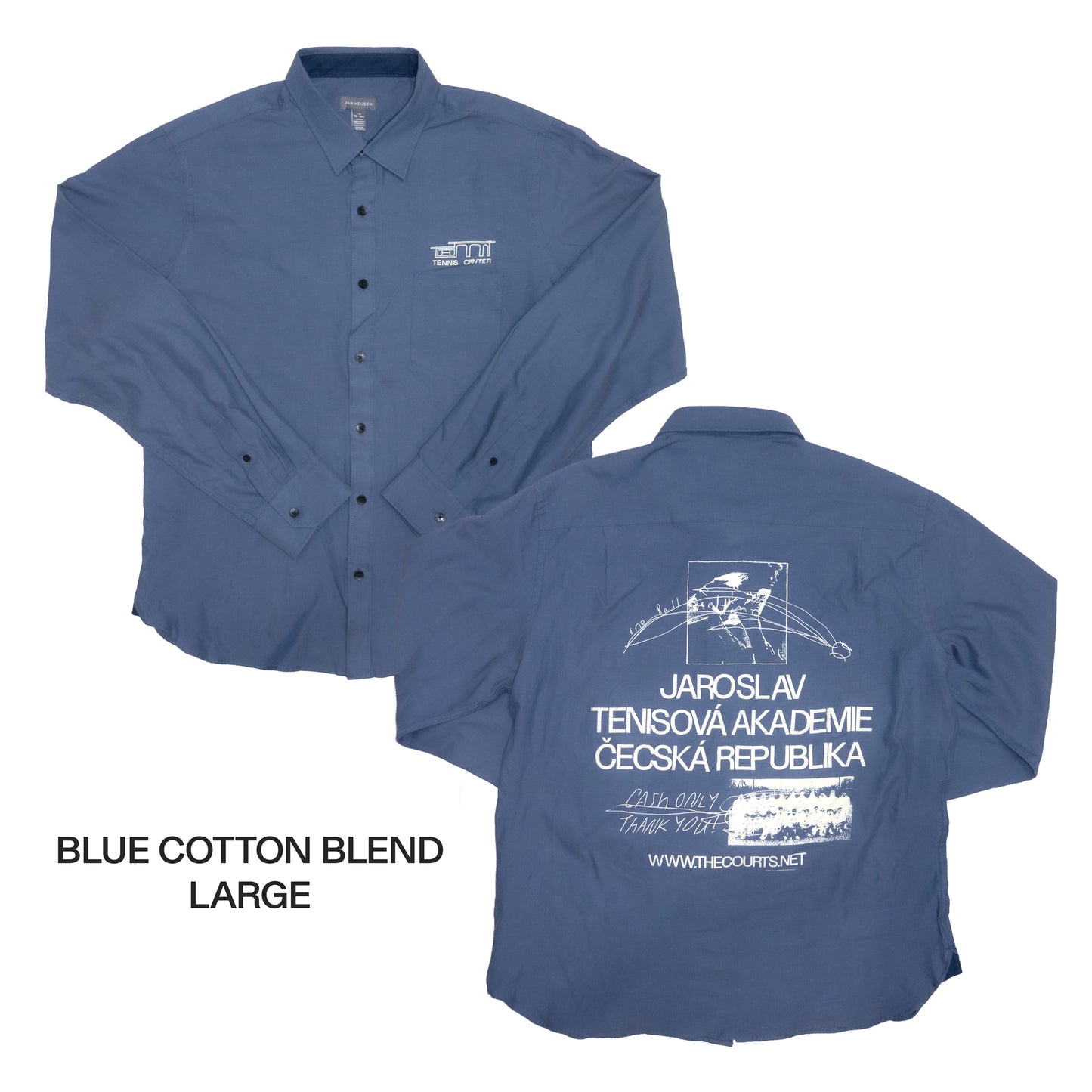 Solid Tennis Center Button-Up
