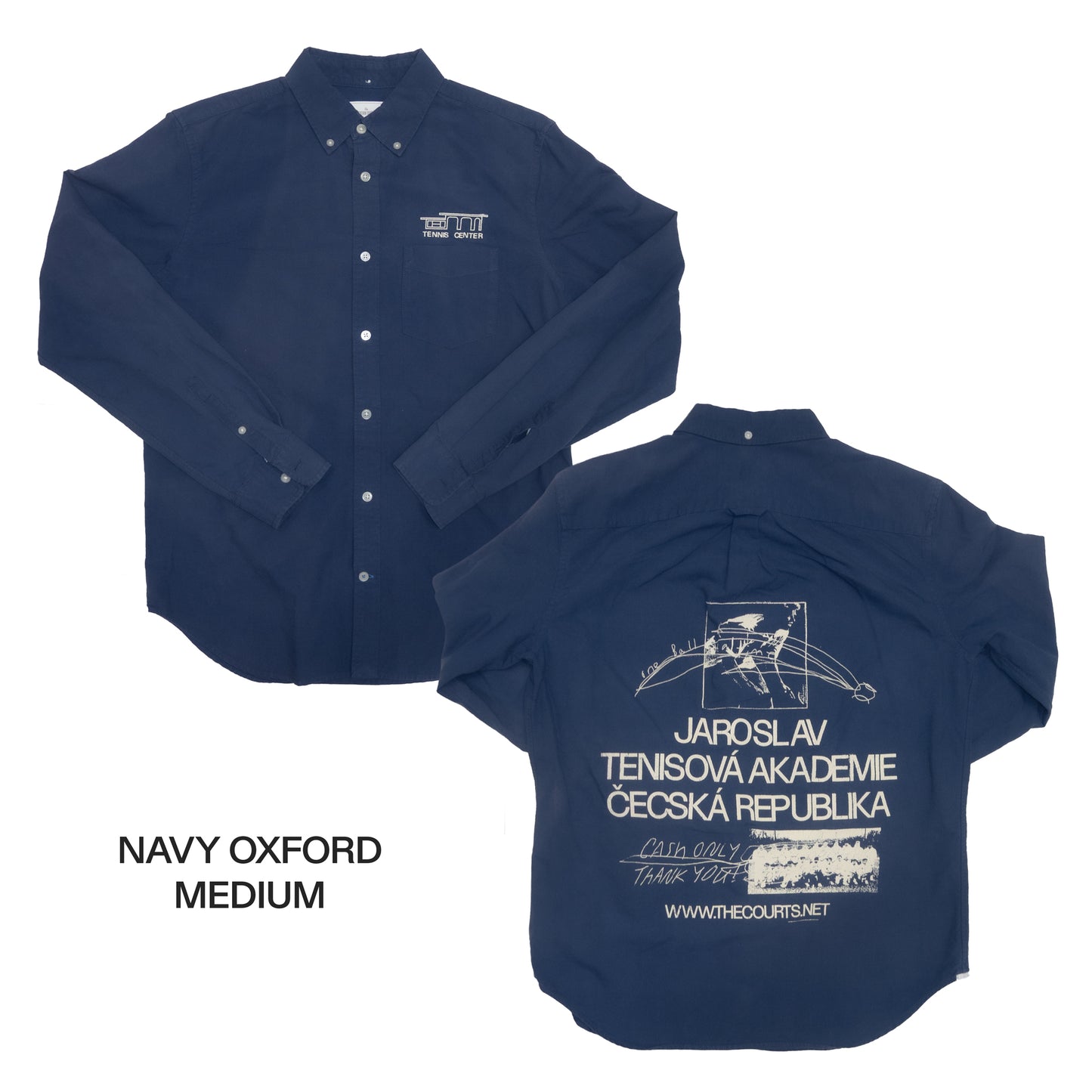 Solid Tennis Center Button-Up