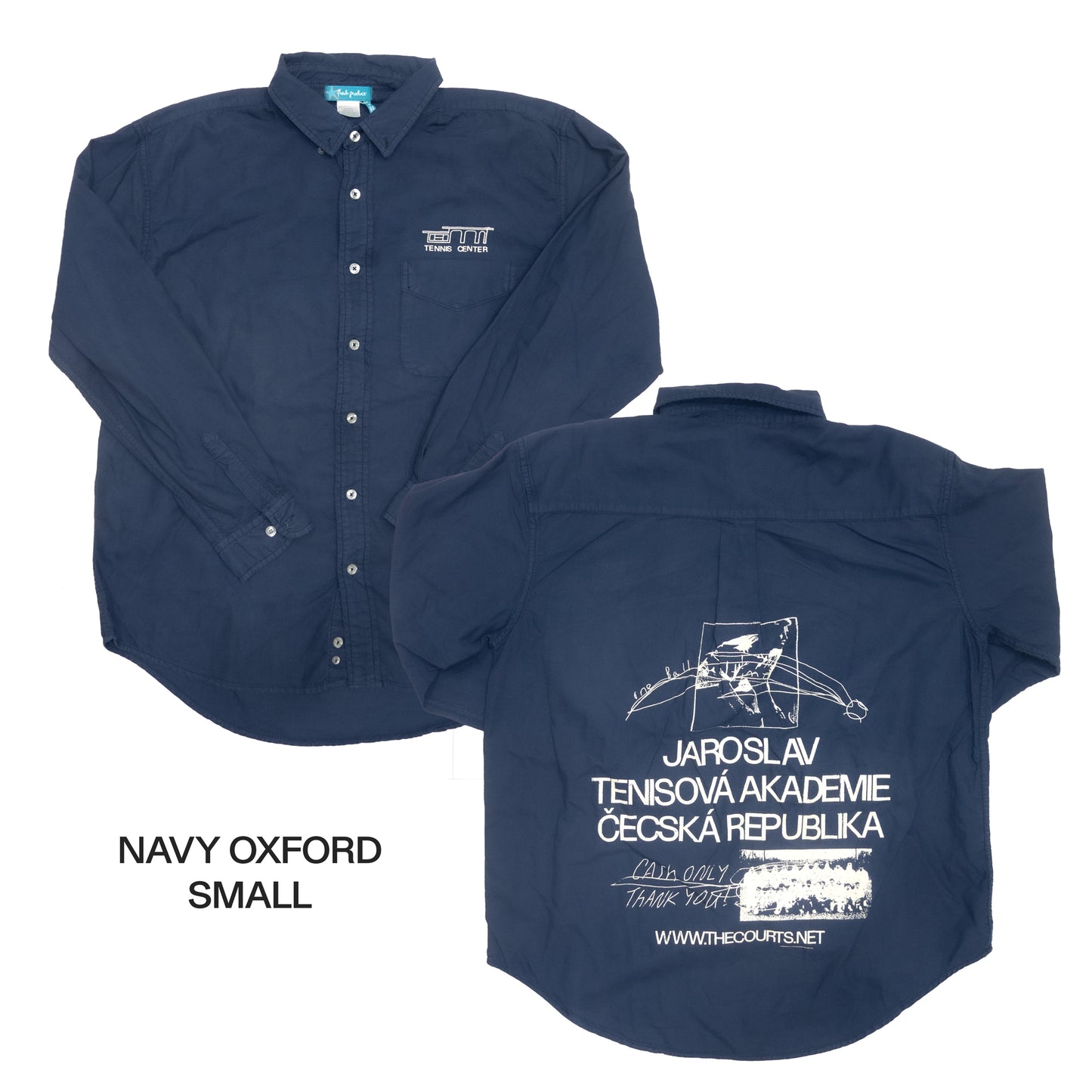 Solid Tennis Center Button-Up