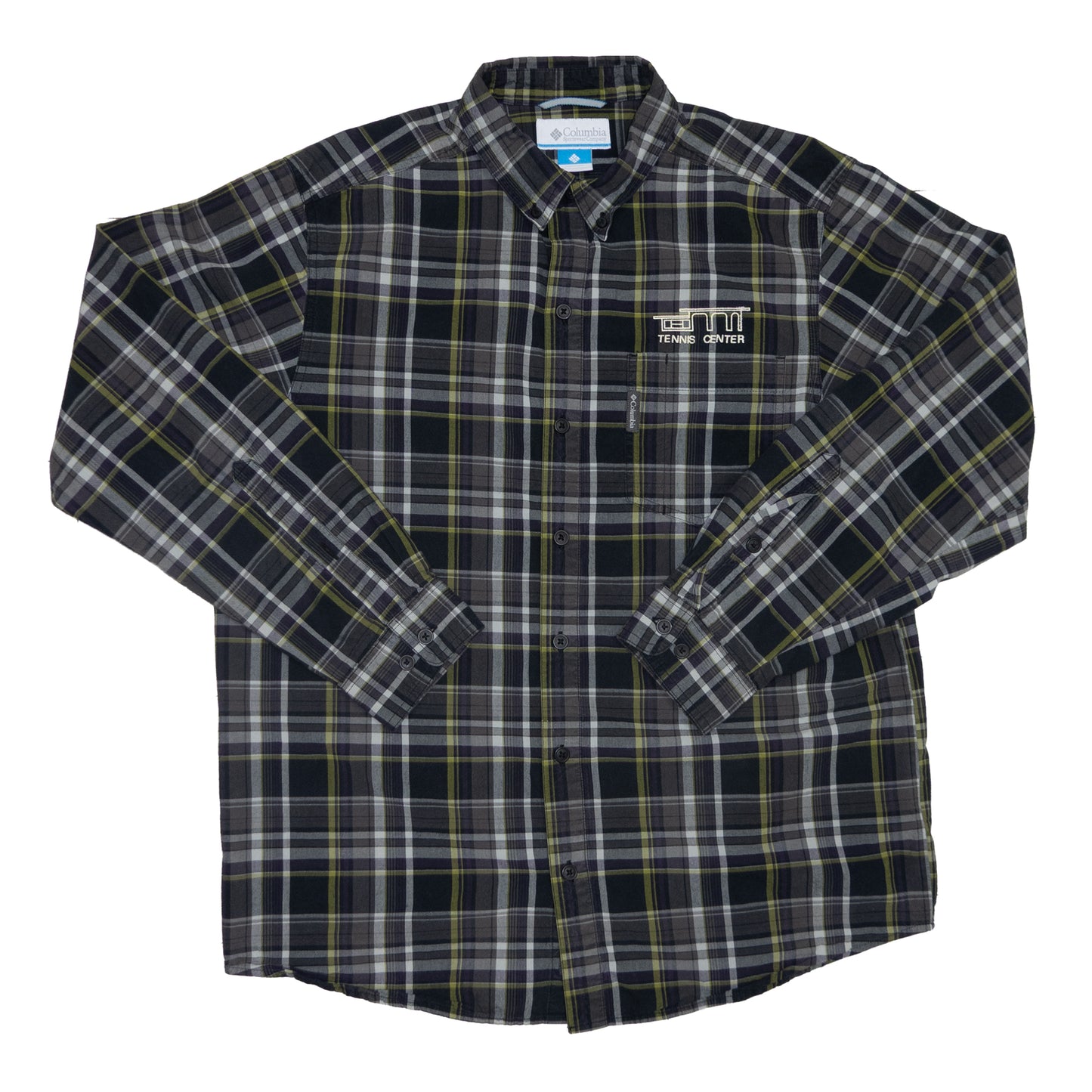 Plaid Tennis Center Button-Up