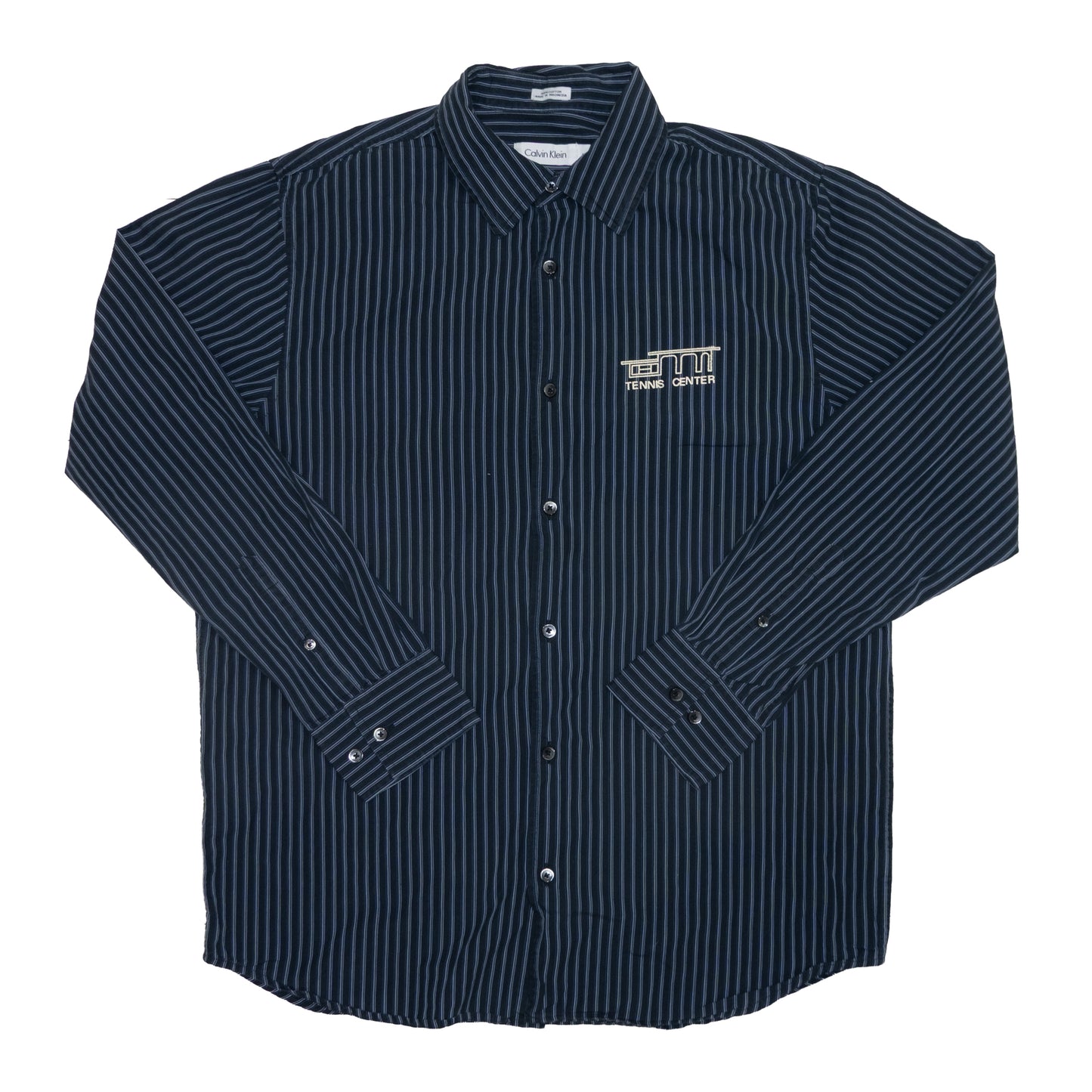 Striped Tennis Center Button-Up