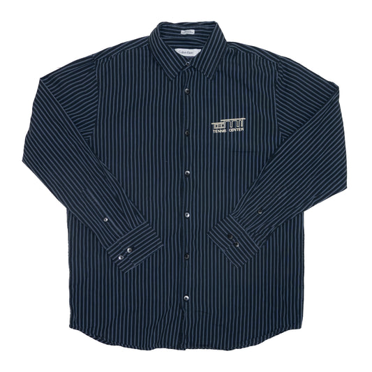 Striped Tennis Center Button-Up